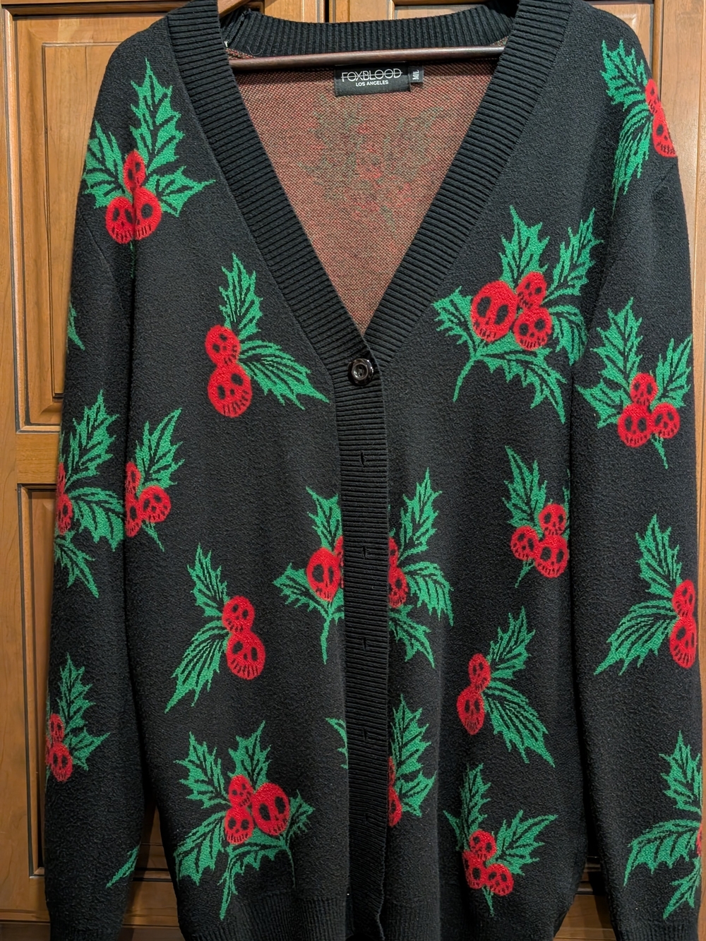 Foxblood Haunted Holly Cardigan Size M/L